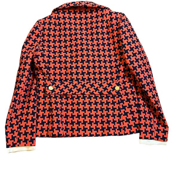 Vtg 60s Abe Schrader Red Blazer Jacket Sz Small Mod Geometric Secretary Career - Picture 4 of 4